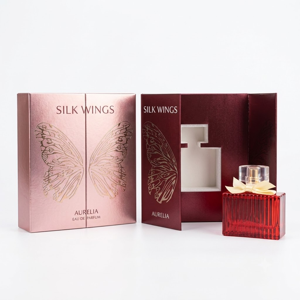 Double-insert white card perfume box