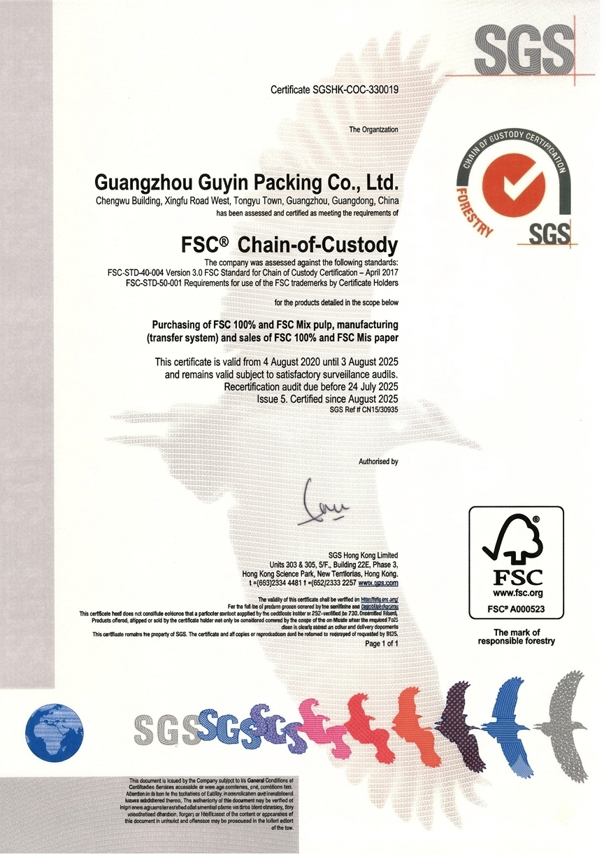 FSC certified eco-friendly materials